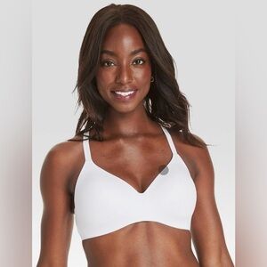 Hanes Women’s No-Show Wireless Bra Concealing Petals Convertible Straps XL